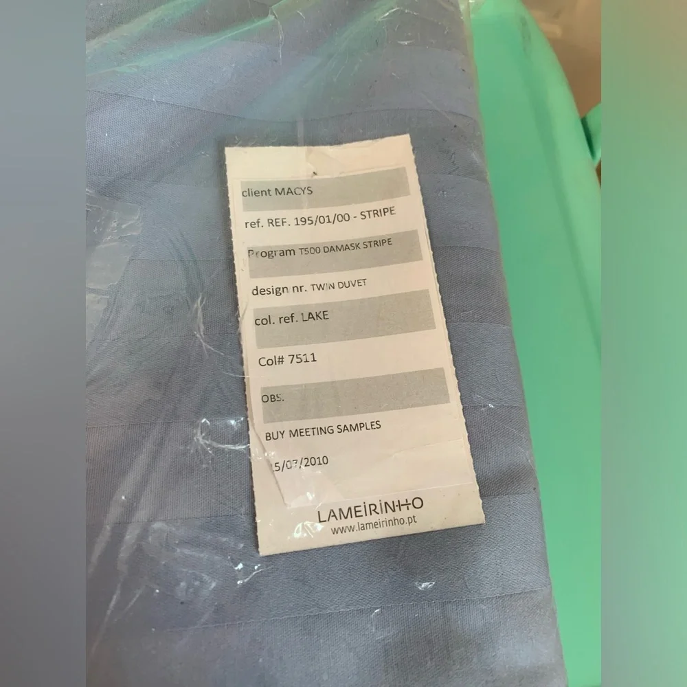 New Macy’s Sample by LAMEiRINHO Steel Blue Damask Stripe Twin Duvet